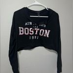 Forever 21 Boston  cropped black long sleeve shirt Photo 0