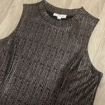 Stella Luce  shimmer gold black fit flare dress large Photo 2