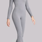 Universal Threads NWT Universal Thread Women’s Ribbed Long Sleeve Jumpsuit Slate Gray Size Large Photo 0