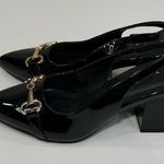 Torrid Pointed Toe Slingback w Block Heel & Horsebit Buckle Black-8W Photo 0