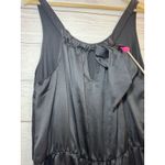 Victoria's Secret Black Satin Sleeveless Romper LARGE Photo 5