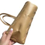 Longaberger Basket Woven Leather Shoulder Bag Stairstep Weave Caramel Photo 6