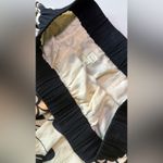 Black and White Bubble Mini Skirt with Ruffles Size 6 Photo 3