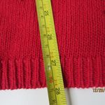 Victoria Jones  Womens M Red Sweater Beaded Embellished Sequence Festive Photo 6