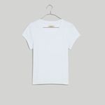 Madewell  Supima Rib Tee Cap Sleeve Crew Neck White XS NWT Photo 5