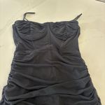 Blue Blush Black Corset Top Rouched Mini Dress Photo 1