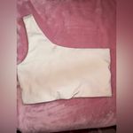 Girlfriend Collective  Ivory Bianca One Shoulder Bra Size Small NWOT Photo 0