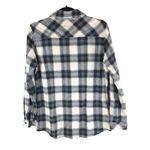Ci Sono Womens Flannel Shirt Cotton Button Down Pockets Plaid Pockets White M Photo 1