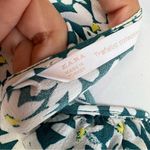 ZARA  Green Daisy Floral Tie Front Crop Top Long Sleeve Size M Photo 5