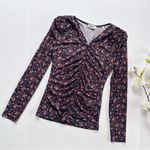 Sandro NEW Bethanie Mesh Floral Print Top Photo 4