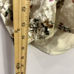 Haute Monde  Crop Top Womens Large Cream Velvet Floral Bustier Coquette Festival Photo 6