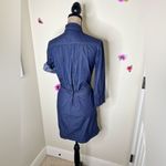 J.Crew  Chambray Belted Dark Wash Shirt Dress Size Extra Small Photo 12