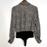 LPA  Floral Blouse Bodysuit Black Size‎ M Photo 8