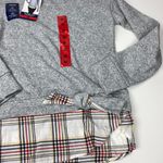 IZOD  Tie Front 2-Fer Sweatshirt NWT Size M Women’s Photo 3