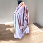 Bibi Women's Fleece Jacket Light Pink Mauve Oversized Relaxed Fit SM Pockets Photo 2