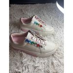 Kurt Geiger London White Pink Gem Heart Embellished Sneakers Women 5.5 Youth 3 Photo 2