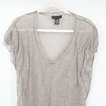 Christopher Fischer Womens Beach Cover Up Sheer Linen Metal Blend Tunic Top M/L Tan Size M Photo 2