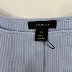 Halogen New 3X Blue Ribbed Knit Tank Top Photo 3