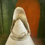 Vintage Mother of Pearl Long adjustable Shield Ring Photo 2