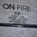 On Fire  3X Kindness Short Sleeved Top in Gray White Photo 5