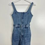 Good American Fit For Success Denim Sleeveless Jumpsuit in Wash Blue274 Photo 7