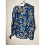 Tolani  Blue Long Sleeve Button Down Blouse Top Boho Chic Fairycore Women's XS Photo 2