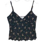 Babydoll Floral Crop Top Camisole M Whimsigoth Y2K Fairy Grunge Dainty Romantic Black Size M Photo 0
