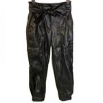 Derek Lam  10 CROSBY Vegan Leather Joggers Photo 3