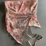 Edikted  Abstract Animal Print Strapless Sleeveless Tube Top Shirt Sz S Y2K EUC Photo 0