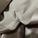 INC International Concepts Gold Wrap Blouse with Puff Sleeves Silver Size 4 Photo 4