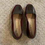 Enzo Angiolini NWOT- Enzo Angliolini Liberty Burgundy Suede & Black Patent Detail Loafer Flats Photo 2