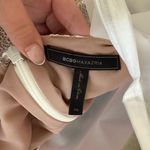 BCBGMAXAZRIA BCBG TAN AND WHITE LACE DRESS Photo 2