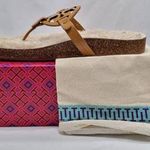 Tory Burch Women's Miller Cloud Medallion Shearling Thong Sandals Size 9 NEW Photo 0