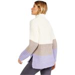 Ann Taylor Chunky Cable Knit Marled Striped Colorblock Turtleneck Sweater size S Photo 2