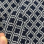 Adrienne Vittadini  Navy and White Trellis Geometric Pattern Trousers - Size 8 Photo 5