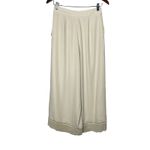Zimmermann  ivory white polyester  high waist wide leg crop pants sz 1 US S Photo 2
