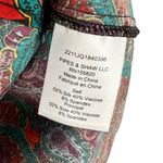 Veronica Beard NWT Simmons Paisley Floral Silk Blend Top Flame Red Multi Size 4 Photo 7