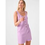 Faherty Dream Cotton Gauze Jamesport Romper In Nirvana Size Medium Purple Photo 2