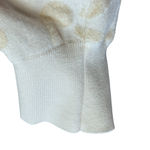 Anthropologie  Nina Velvet Sweater Ivory Scrolls Women's Size‎ XL Photo 2