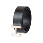 Tommy Hilfiger  Women's Black Belt with Gold Buckle- Size Small Photo 1