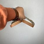 ZARA ‎ Studded Clear Strap Square Toe Tan Sandals Slides Size 39 Photo 4