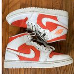 Air Jordan  1 Mid SE Bright Citrus Orange White Women's 10 Shoes Sneaker Photo 2