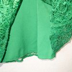 Anthropologie Leifsdottir x  Green Jadeit Silk Lace Swing Dress Size 6 Photo 2