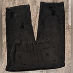 POL Wide Leg Black Jeans Womens Large Distressed High Waisted Denim Edgy Casual Photo 8