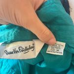 Diane Von Furstenberg teal DVF vintage blouse Photo 7