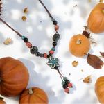 Bohemian Ethnic Style‎ Handmade Beads Ceramic Necklace Adjustable up to 26” Photo 1