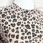 Walter Baker Textured Knit Leopard Cheetah Animal Jacquard Crop Top Size Medium Photo 3