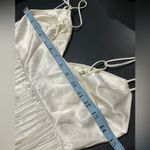 Flora Nikrooz 💜SOLD💜 VTG 90s/00s Ivory Embroidered Beaded Crinkle Slip RARE-Flaw Photo 9