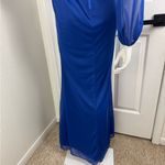 Azazie  CHARISSA Royal Blue Sheath Long Sleeve Chiffon Dress. #358 Photo 8