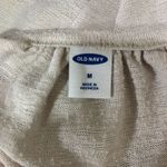 Old Navy  Women’s Beige Long Sleeve Blouse Size M Split Neck Lightweight Rayon Photo 4